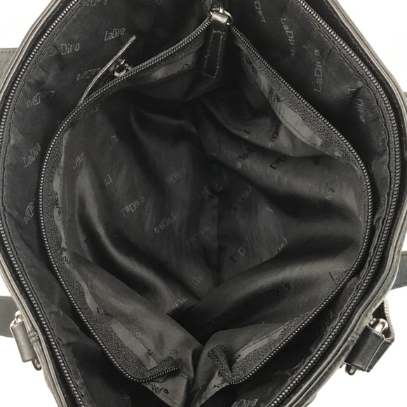 Italian Leather Black Tote Bag - Picture 13 of 16